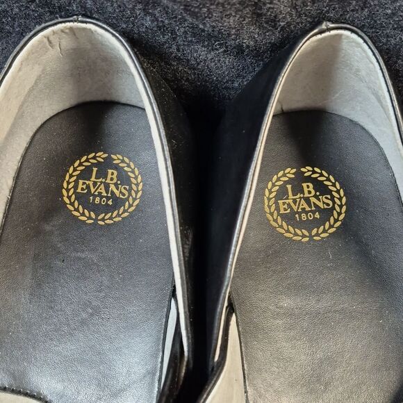 LB Evans Men's 12 Black Leather Slipper - NWOT - Picture 3 of 7